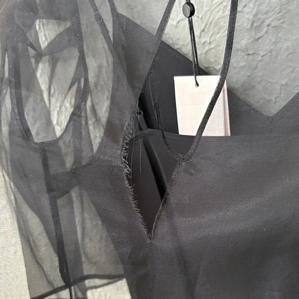 CINQ À SEPT Erin Puff Sleeve Organza Mini Dress - Picture 5 of 6